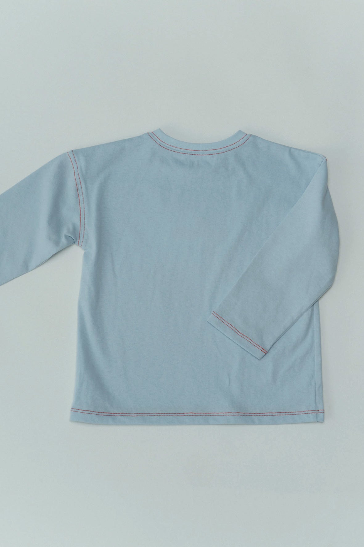 Embroidered Long-sleeve T-shirt(blue)