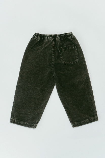 Embellished Corduroy Pants(black)