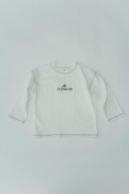 Embroidered Long-sleeve T-shirt(ivory)