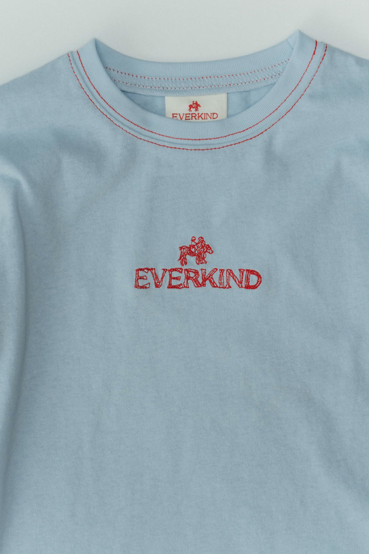 Embroidered Long-sleeve T-shirt(blue)