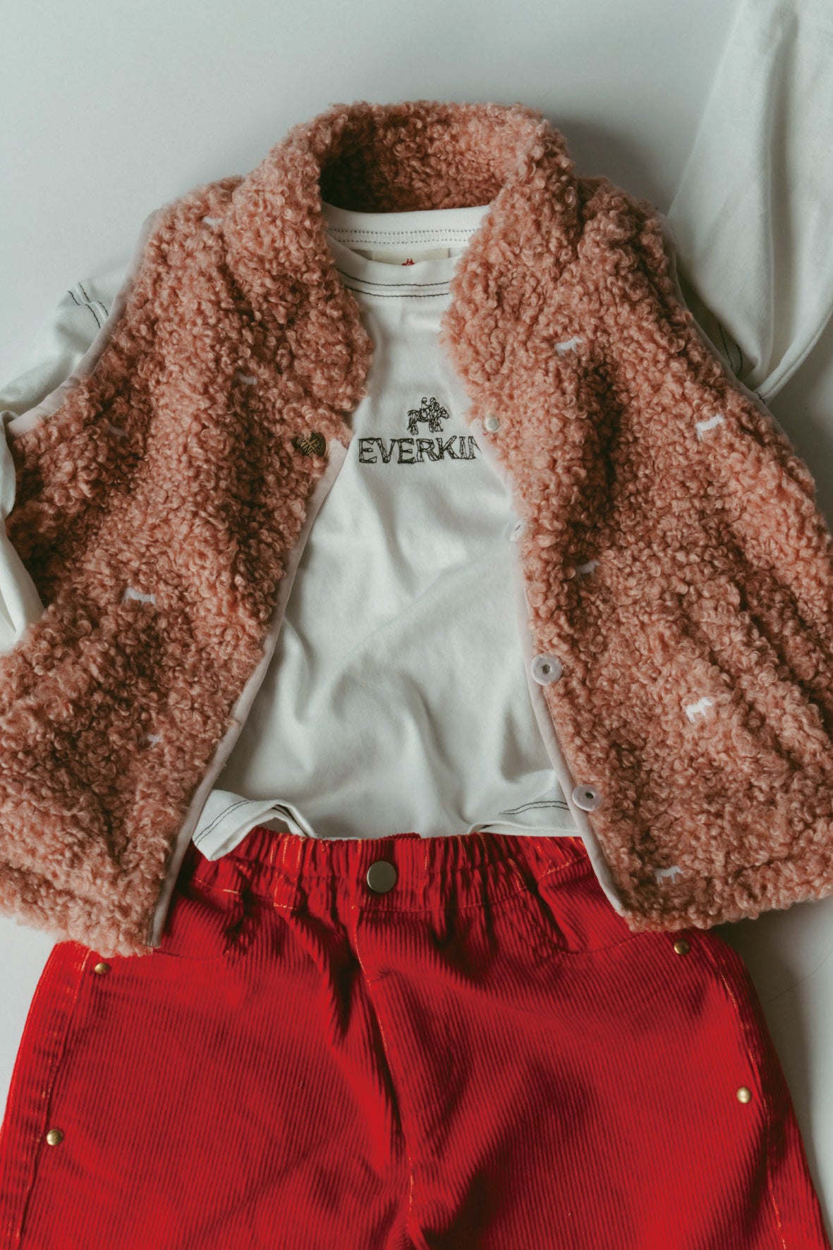 Embroidered Long-sleeve T-shirt(ivory)