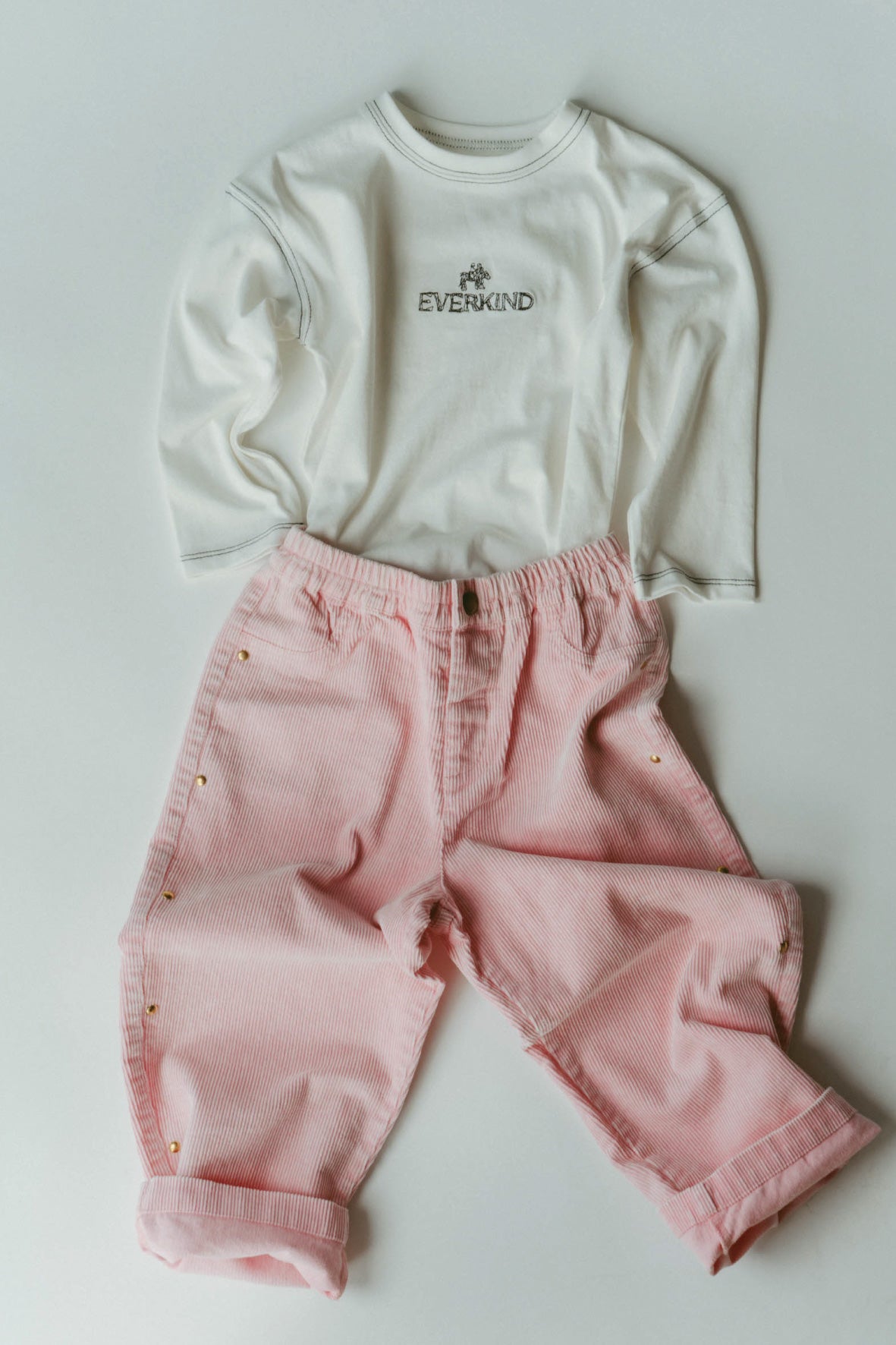 Embroidered Long-sleeve T-shirt(ivory)