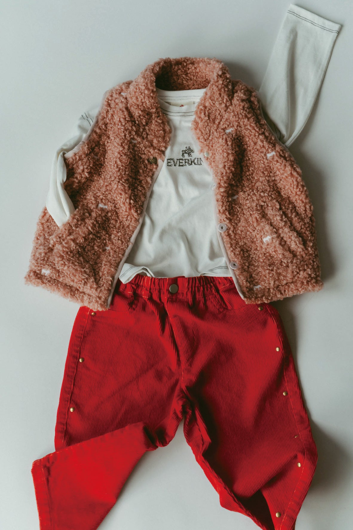 Embellished Corduroy Pants(red)