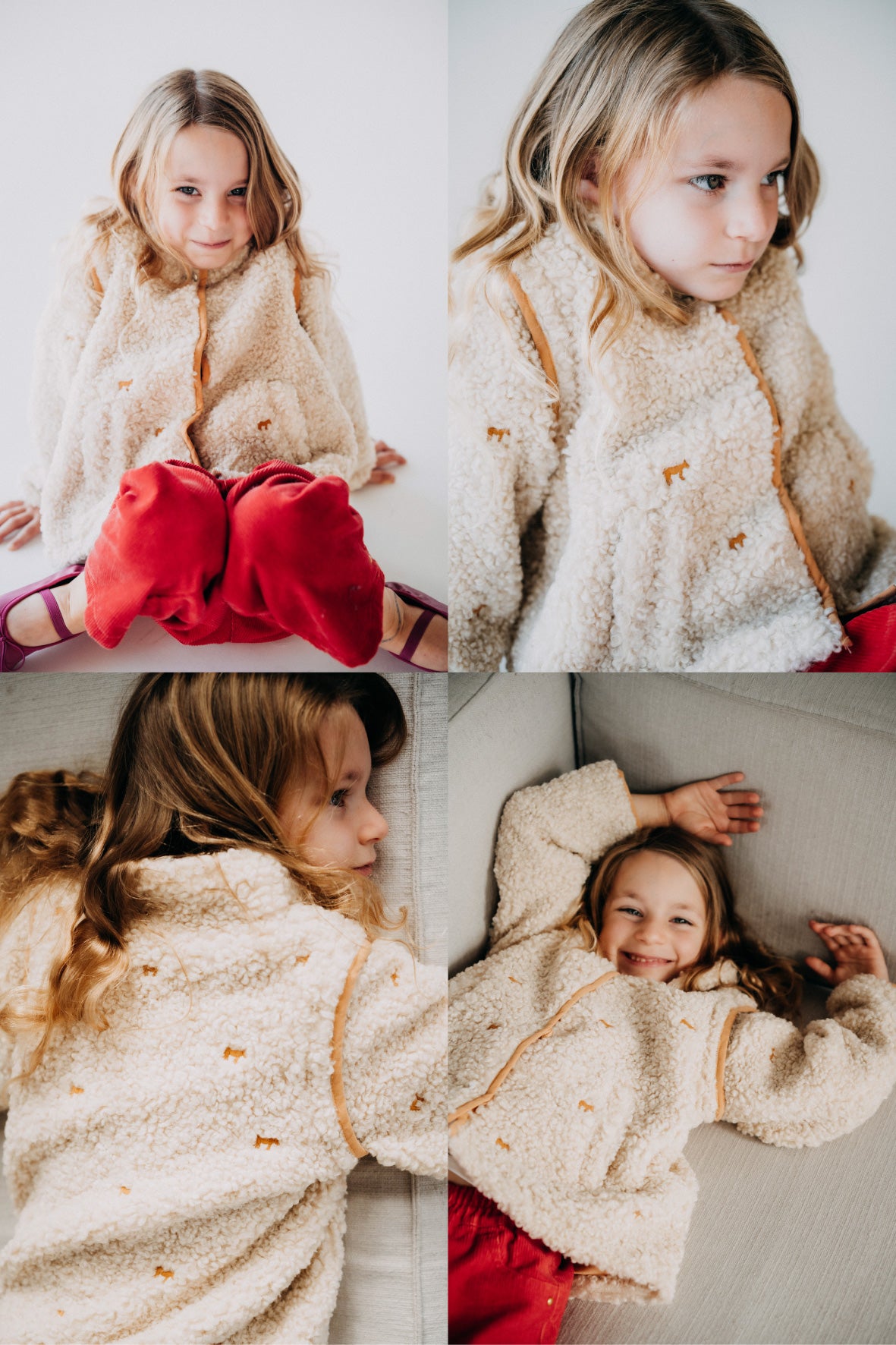 Convertible Boa Fleece Jacket(ivory)