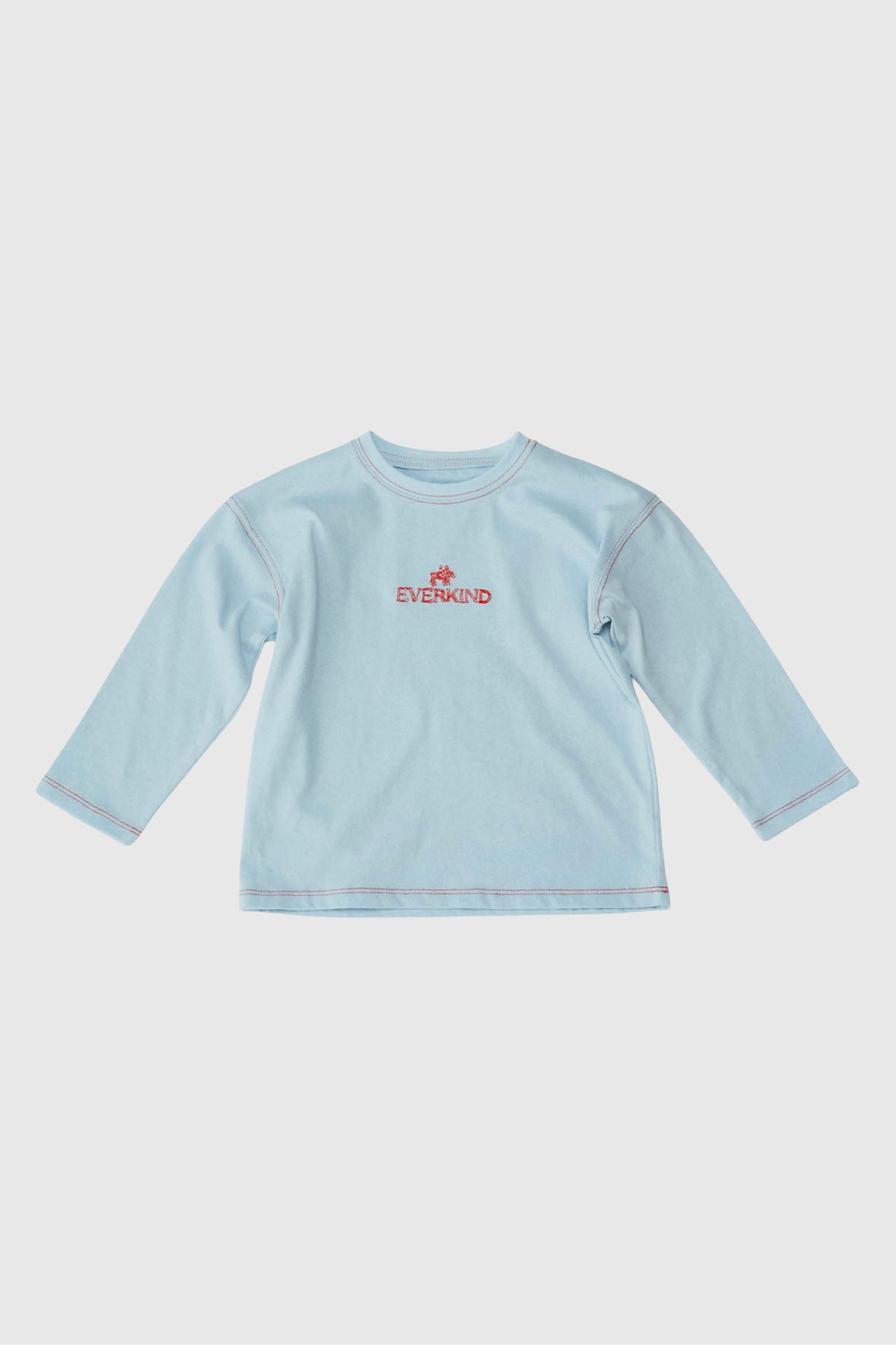 Embroidered Long-sleeve T-shirt(blue)