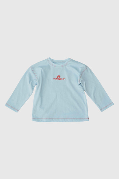 Embroidered Long-sleeve T-shirt(blue)