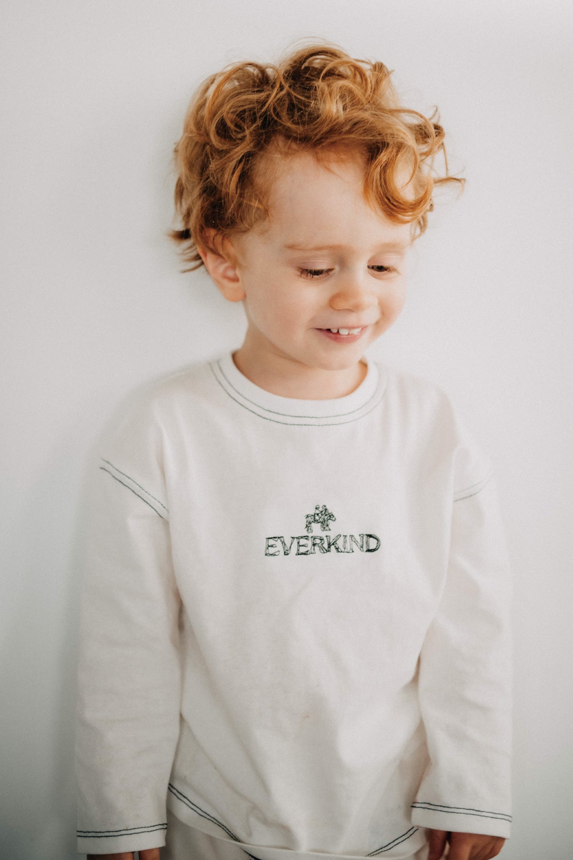 Embroidered Long-sleeve T-shirt(ivory)