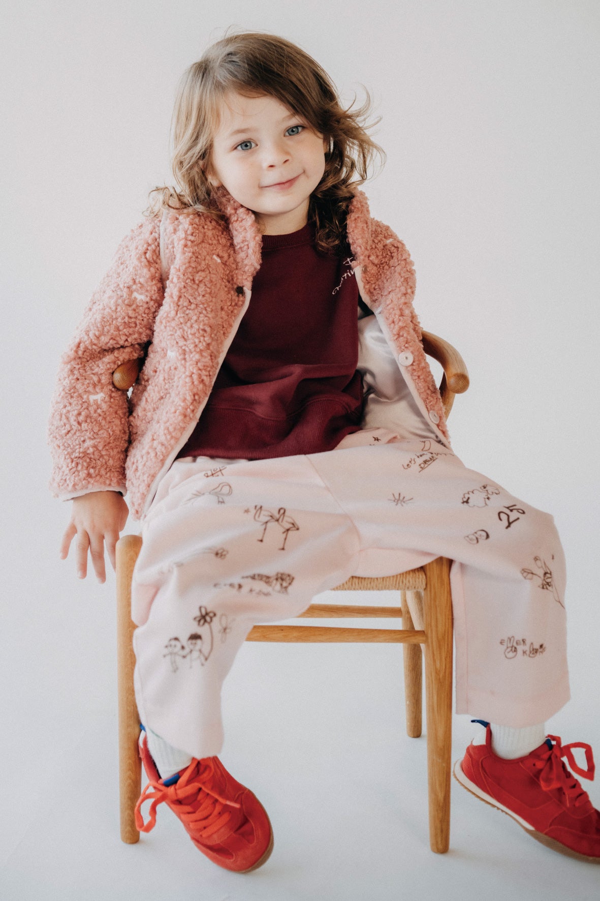 Convertible Boa Fleece Jacket(pink)