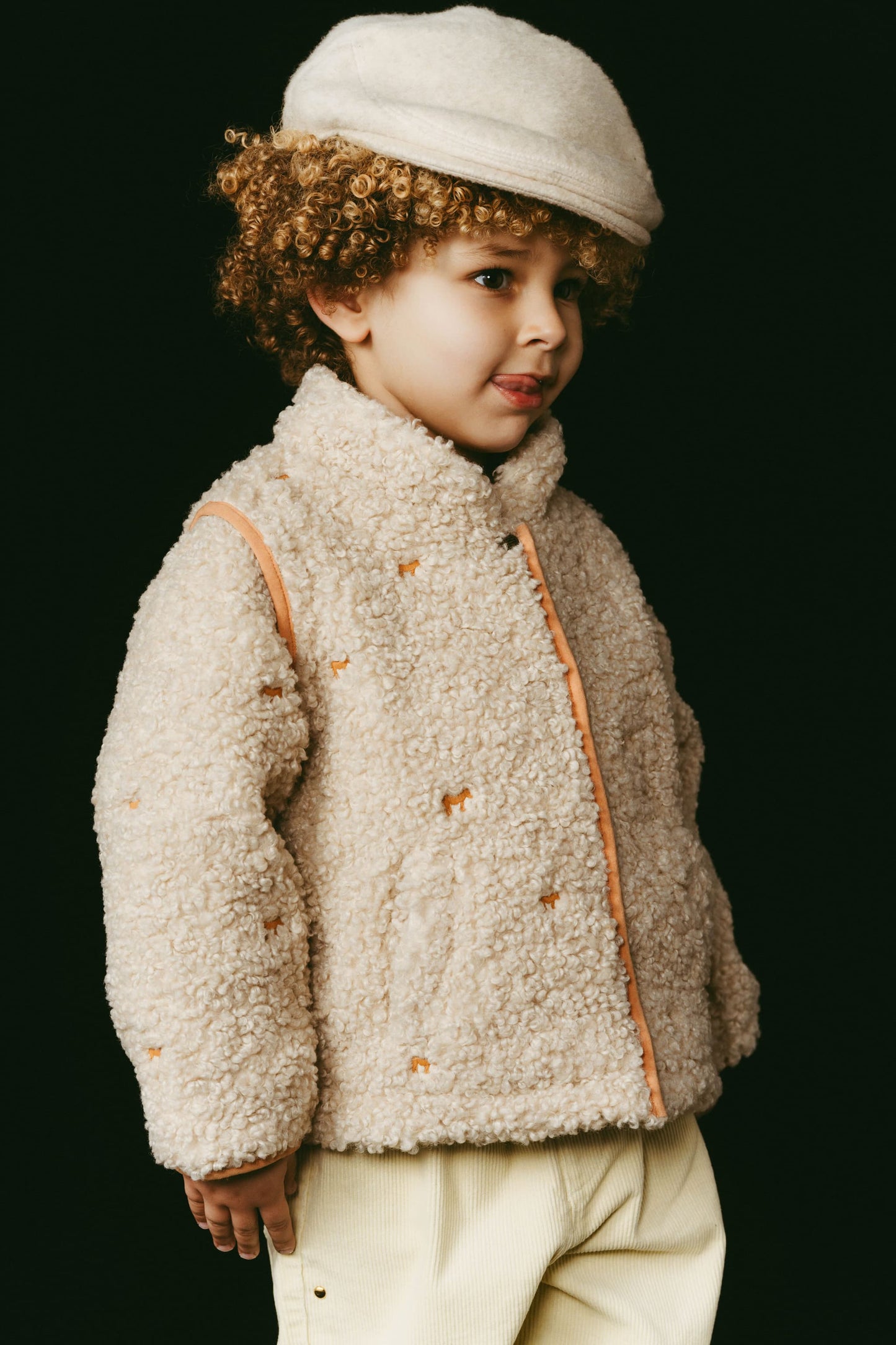 Convertible Boa Fleece Jacket(ivory)