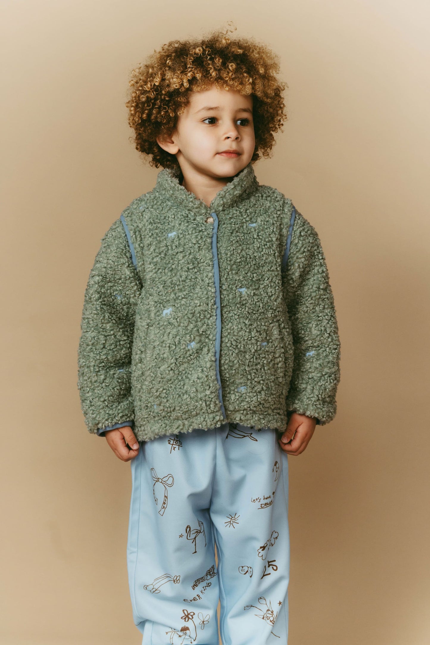 Convertible Boa Fleece Jacket(green)