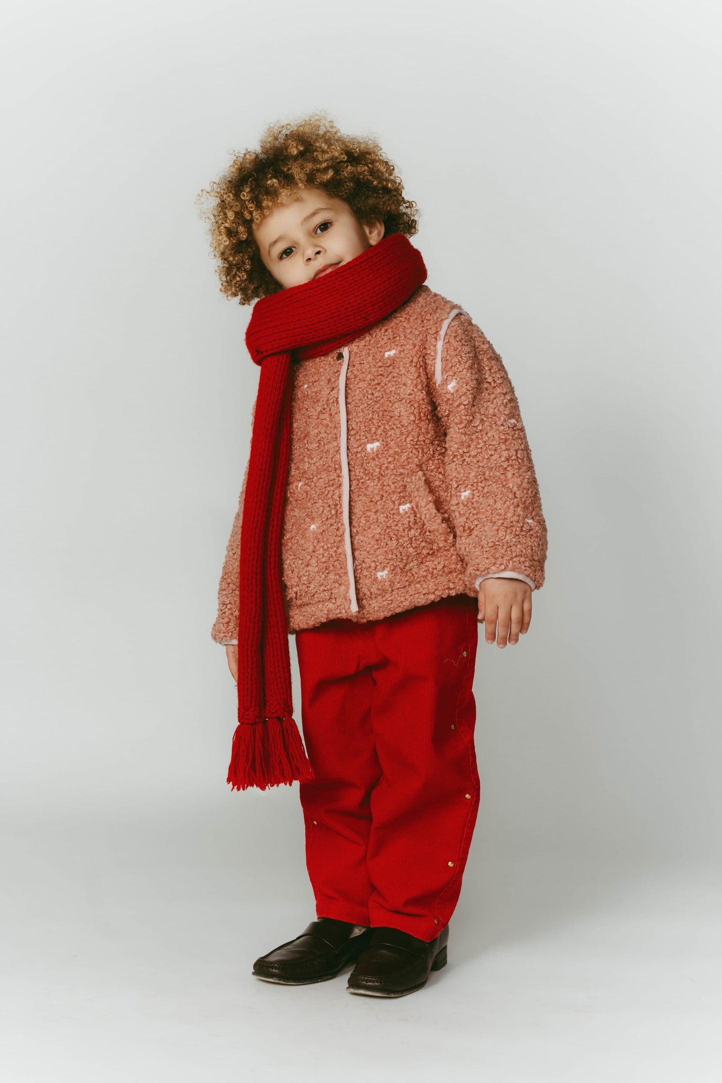 Embellished Corduroy Pants(red)