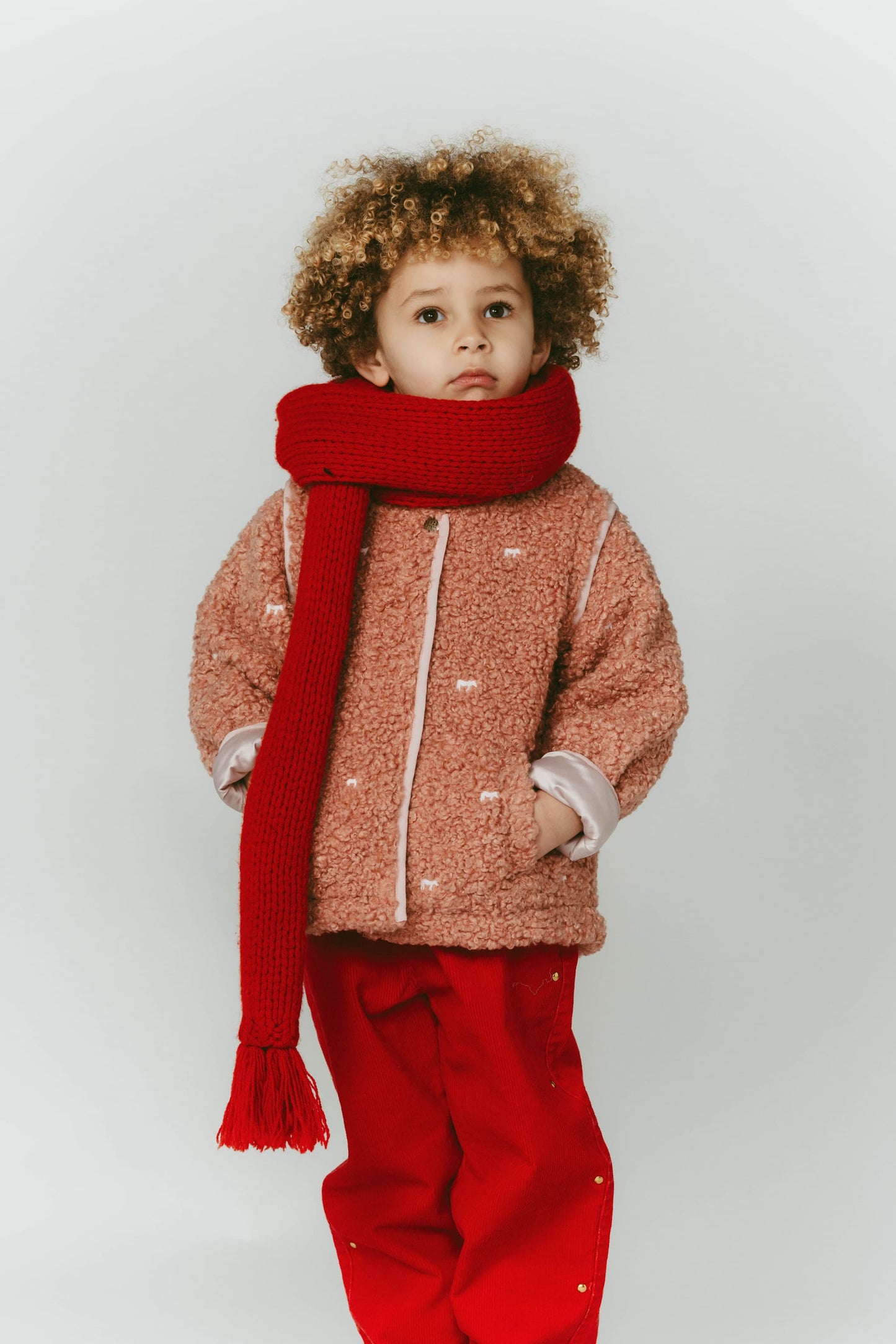 Convertible Boa Fleece Jacket(pink)