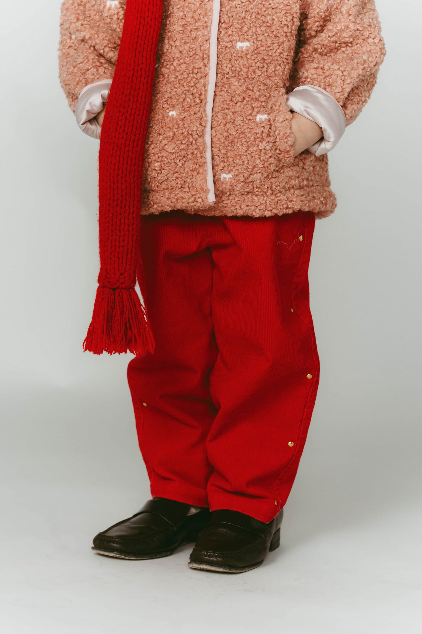 Embellished Corduroy Pants(red)