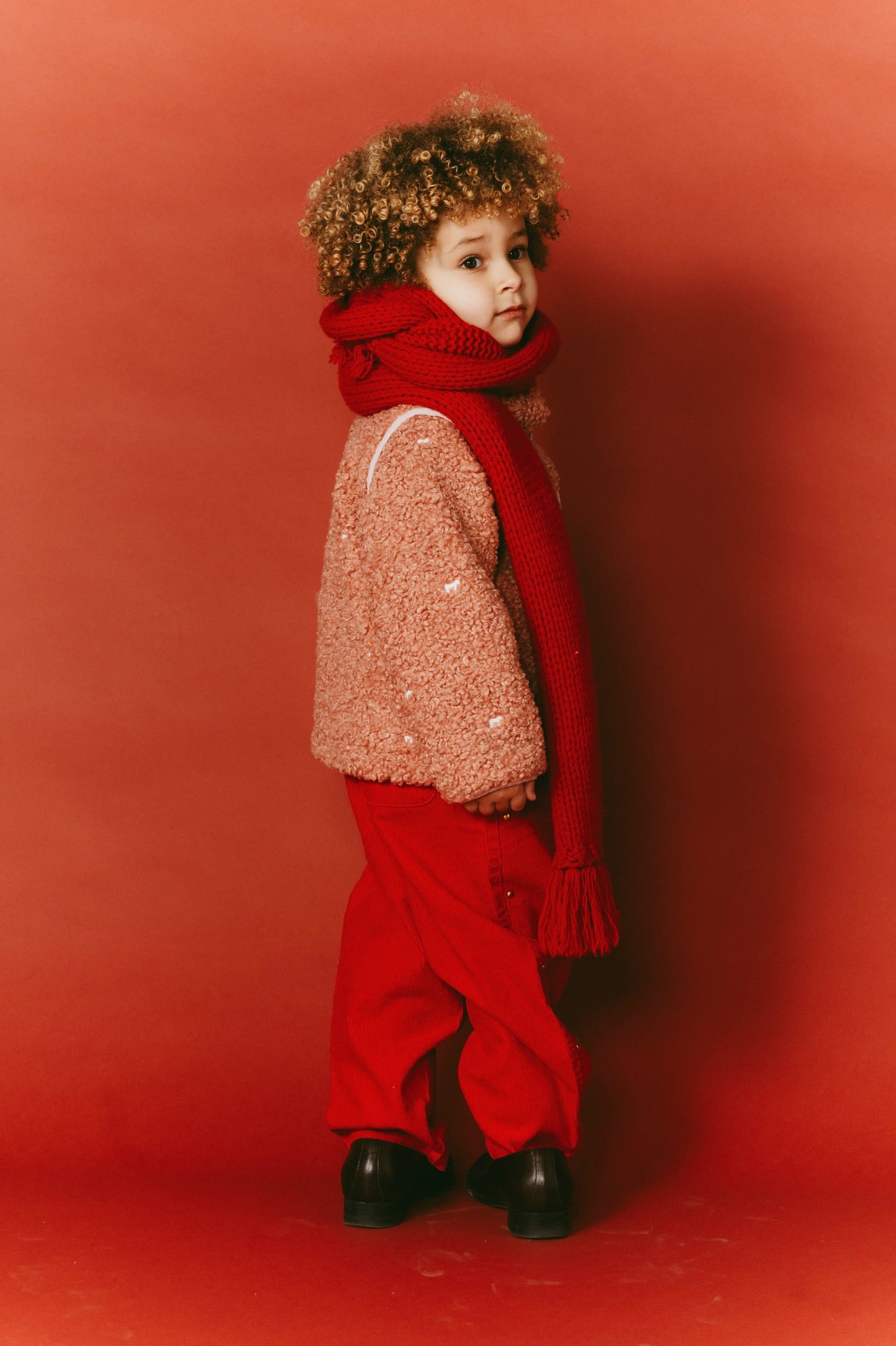 Embellished Corduroy Pants(red)