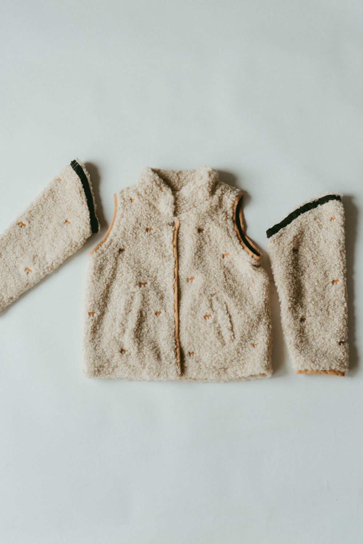 Convertible Boa Fleece Jacket(ivory)