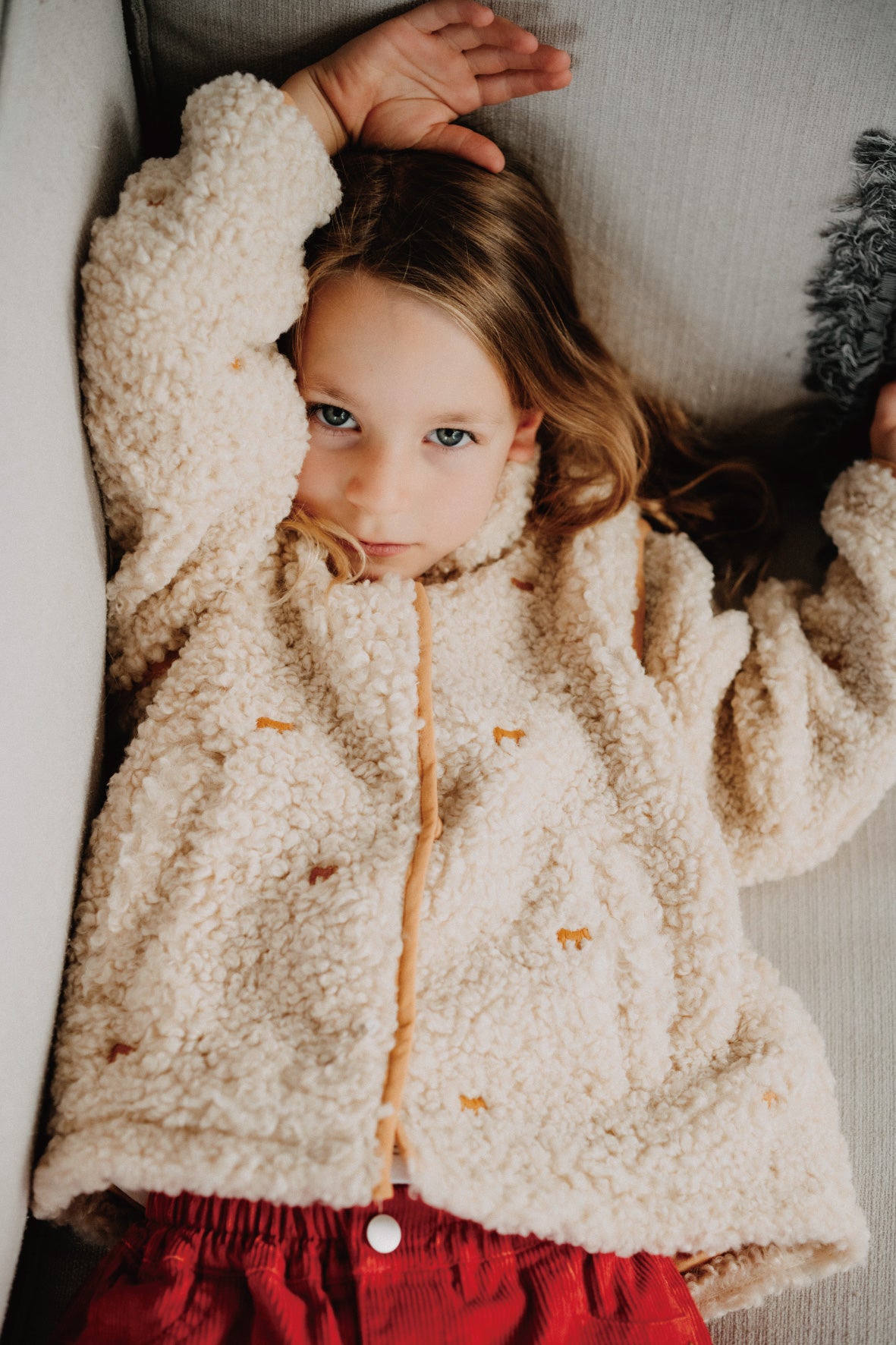 Convertible Boa Fleece Jacket(ivory)