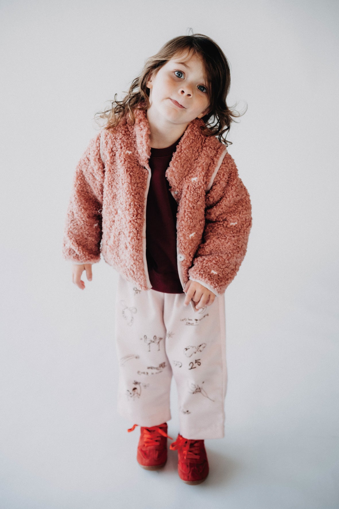 Convertible Boa Fleece Jacket(pink)